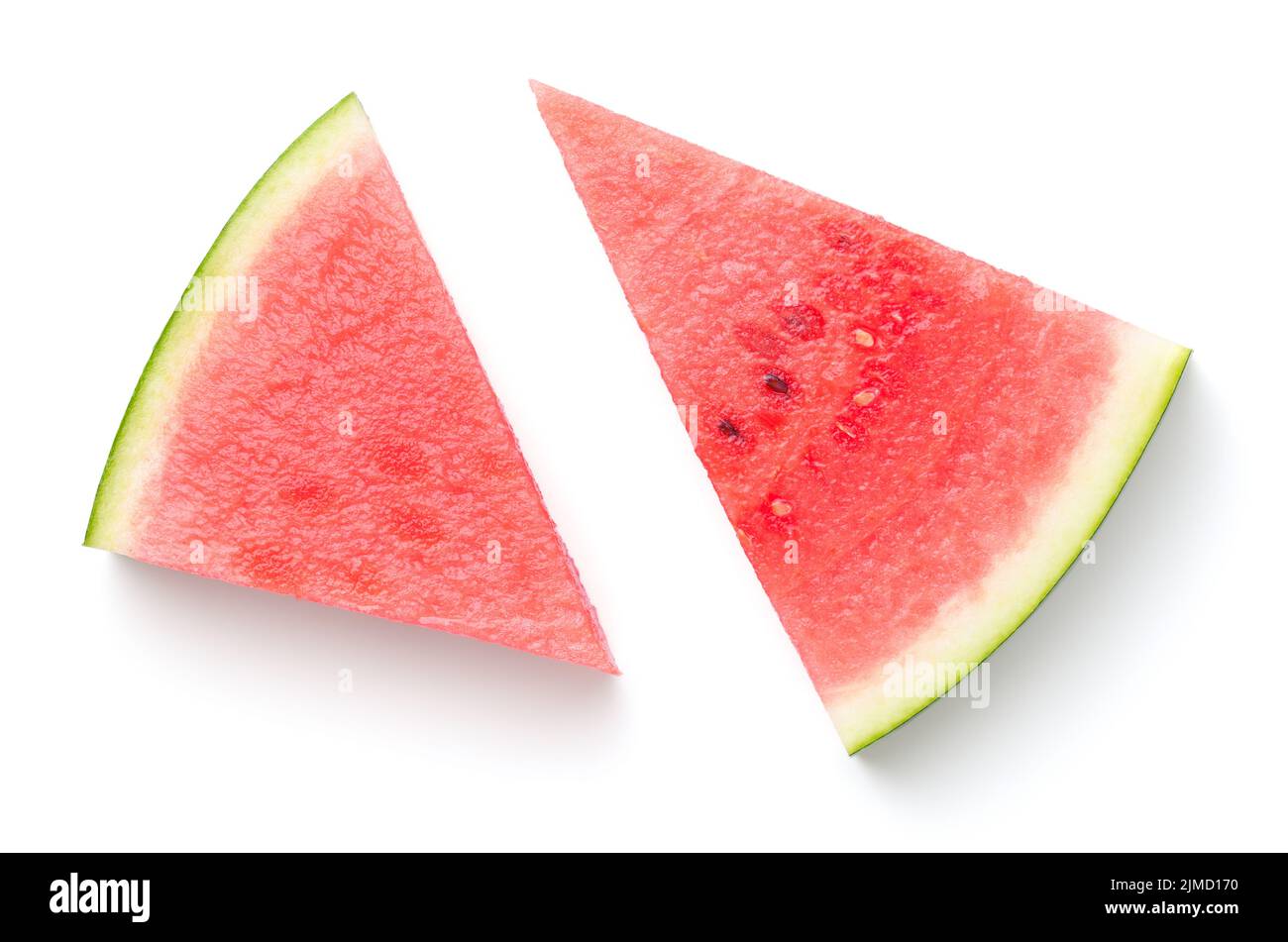Watermelon Slices Isolated On White Background Stock Photo