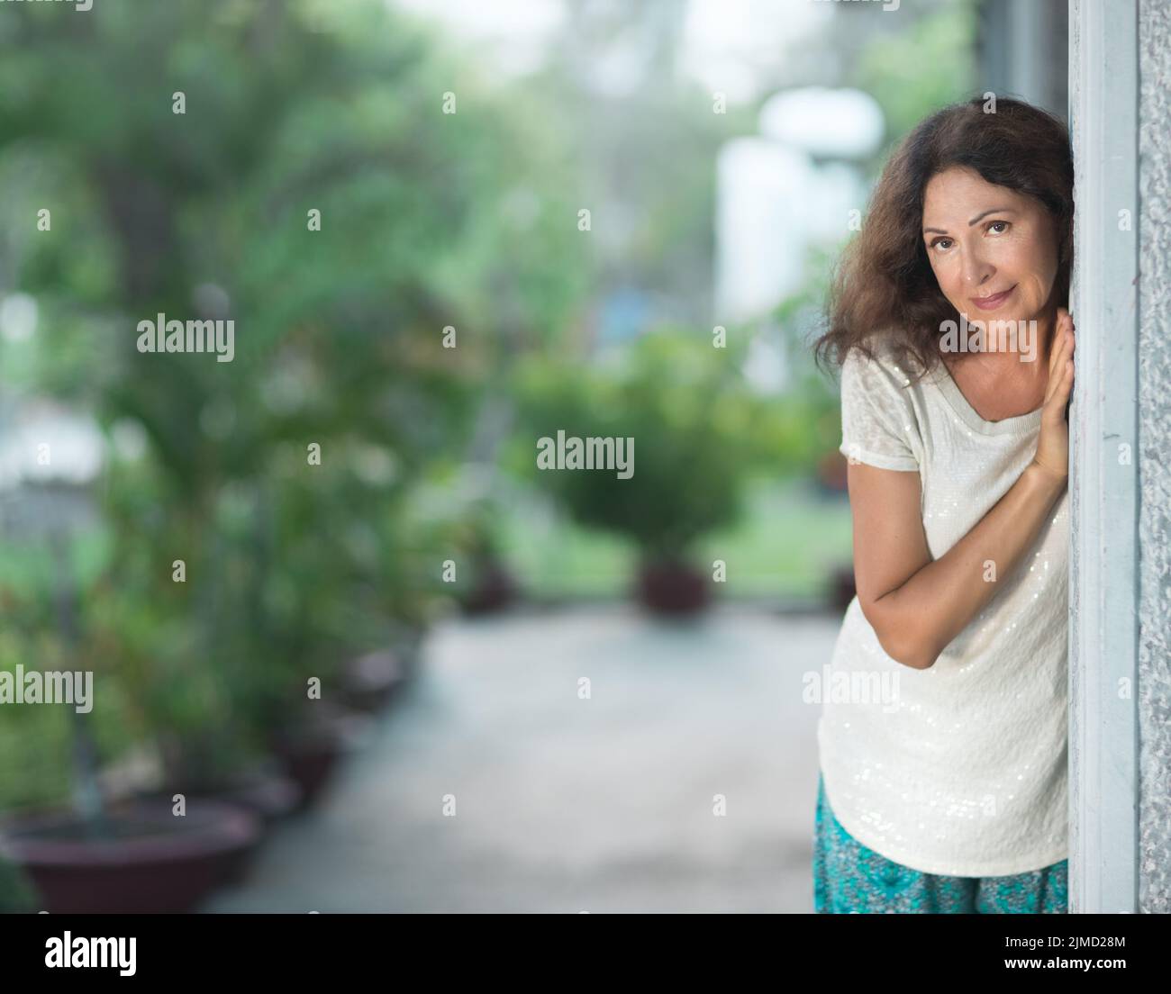 Beautiful mature woman outdoor hi-res stock photography and images - Alamy
