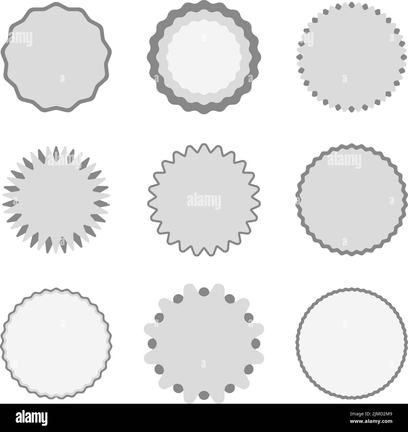 Elements for design, star shapes, rounded corners, vector Stock Vector