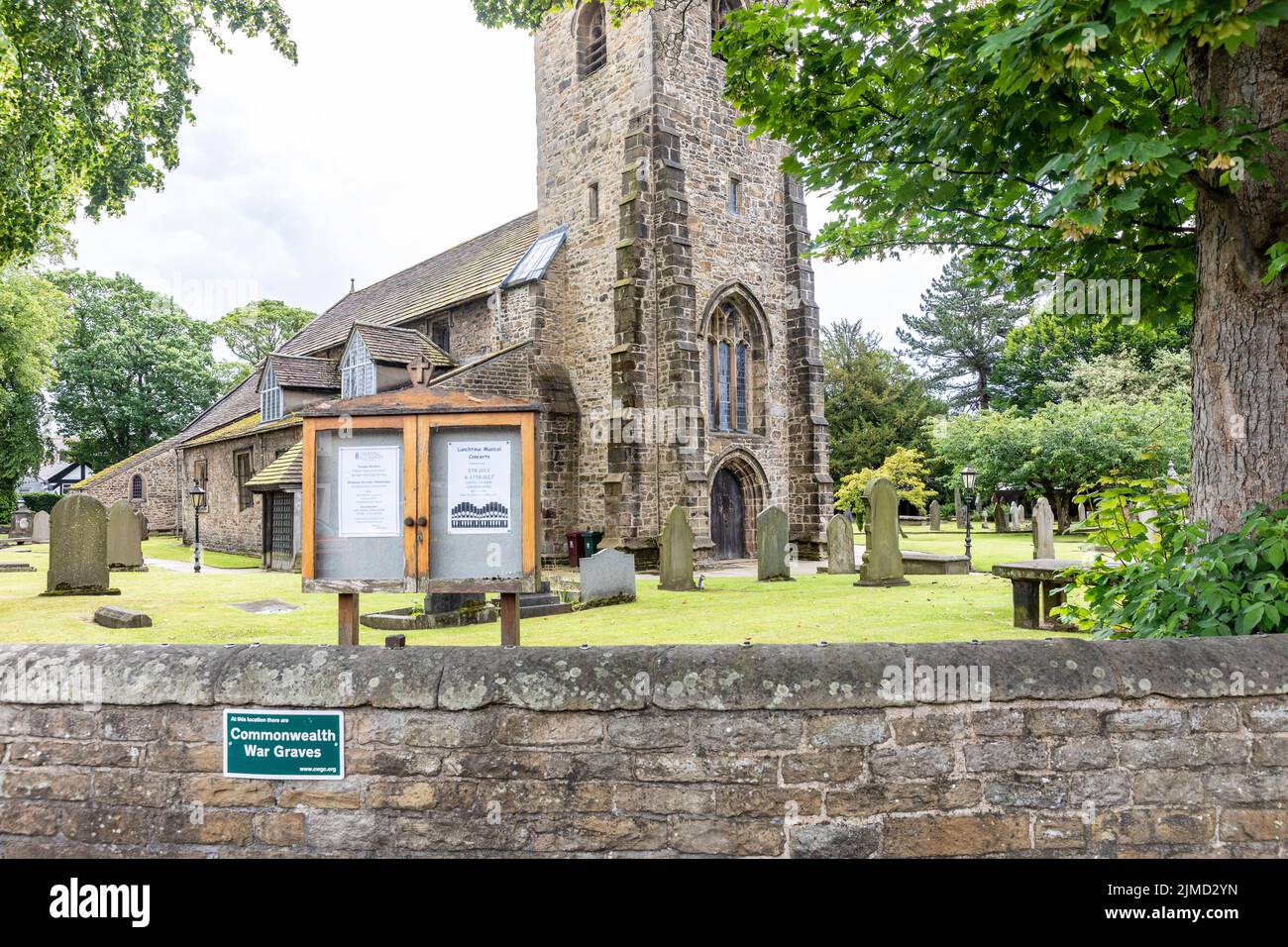 Whalley,Lancashire, church of St Mary All Saints which neighbours the Whalley abbey building,Whalley,England,UK,summer 2022 Stock Photo