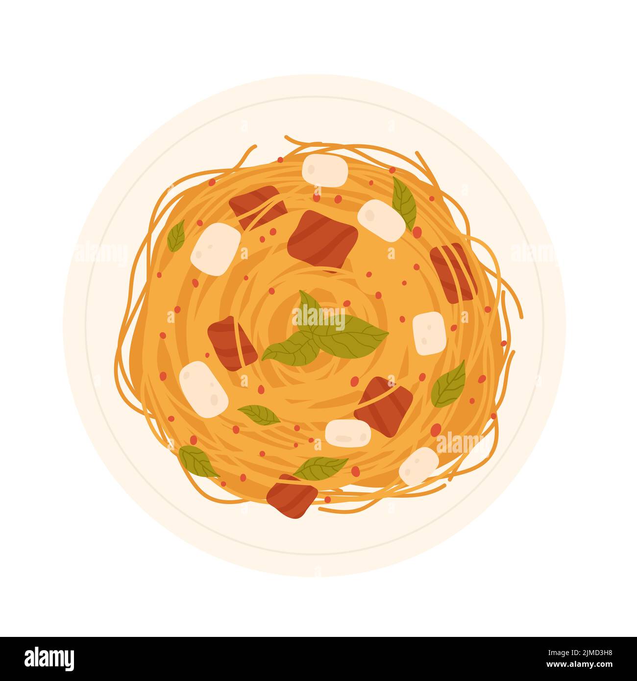 Pasta salad plate. Italian dish, traditional cuisine, healthy food