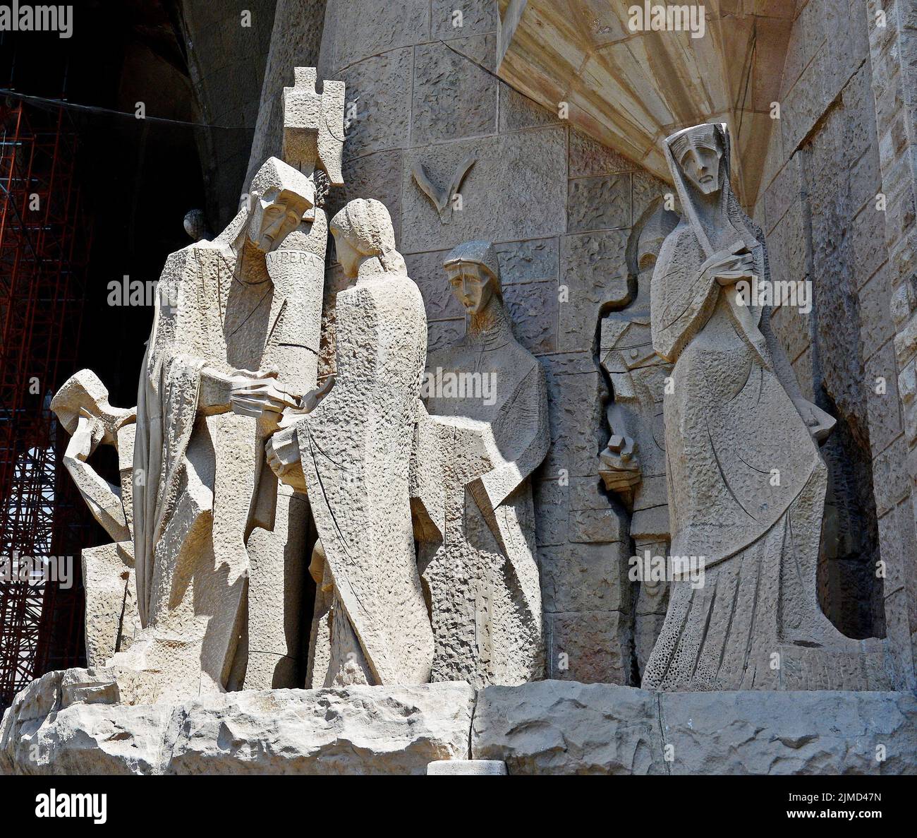Passion facade Sagrada Familia, Barcelona Spain Stock Photo Alamy