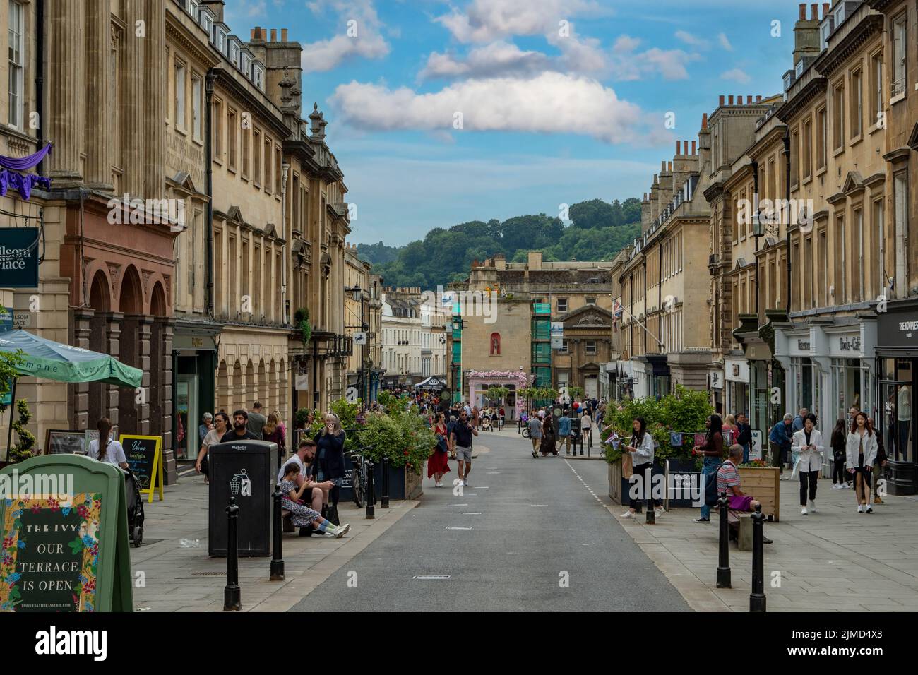 Milsom Street, Bath, Somerset, England Stock Photo