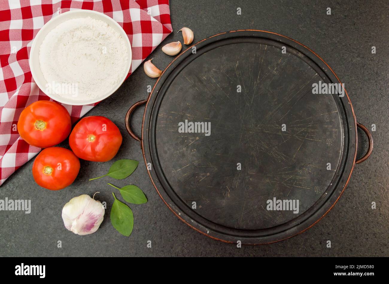 Great background for gastronomic theme like pizza, with space fo Stock Photo
