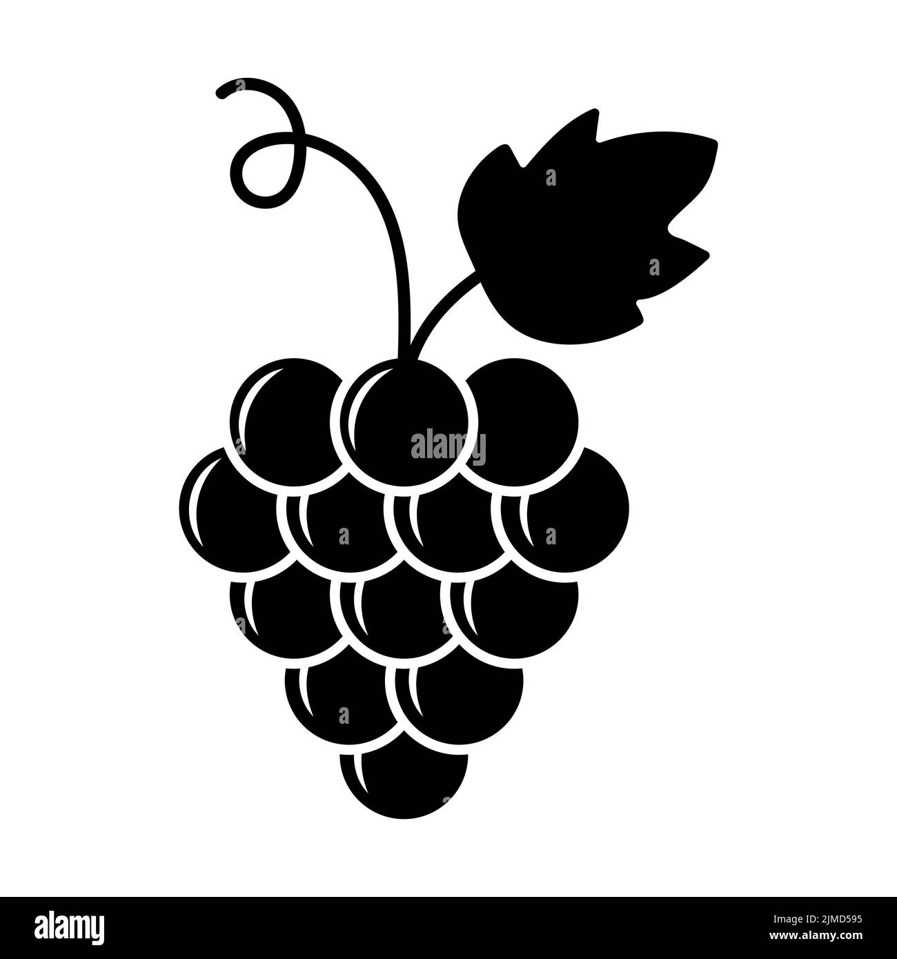 Grapes icon. Design for web and mobile app. Vector illustration isolated on white background Stock Vector