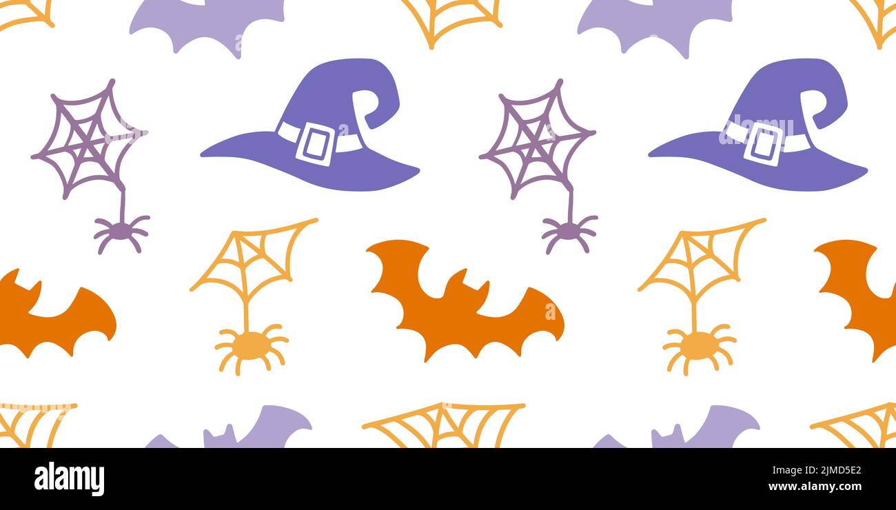 Halloween Cute Vector Seamless Pattern Stock Vector Image & Art - Alamy