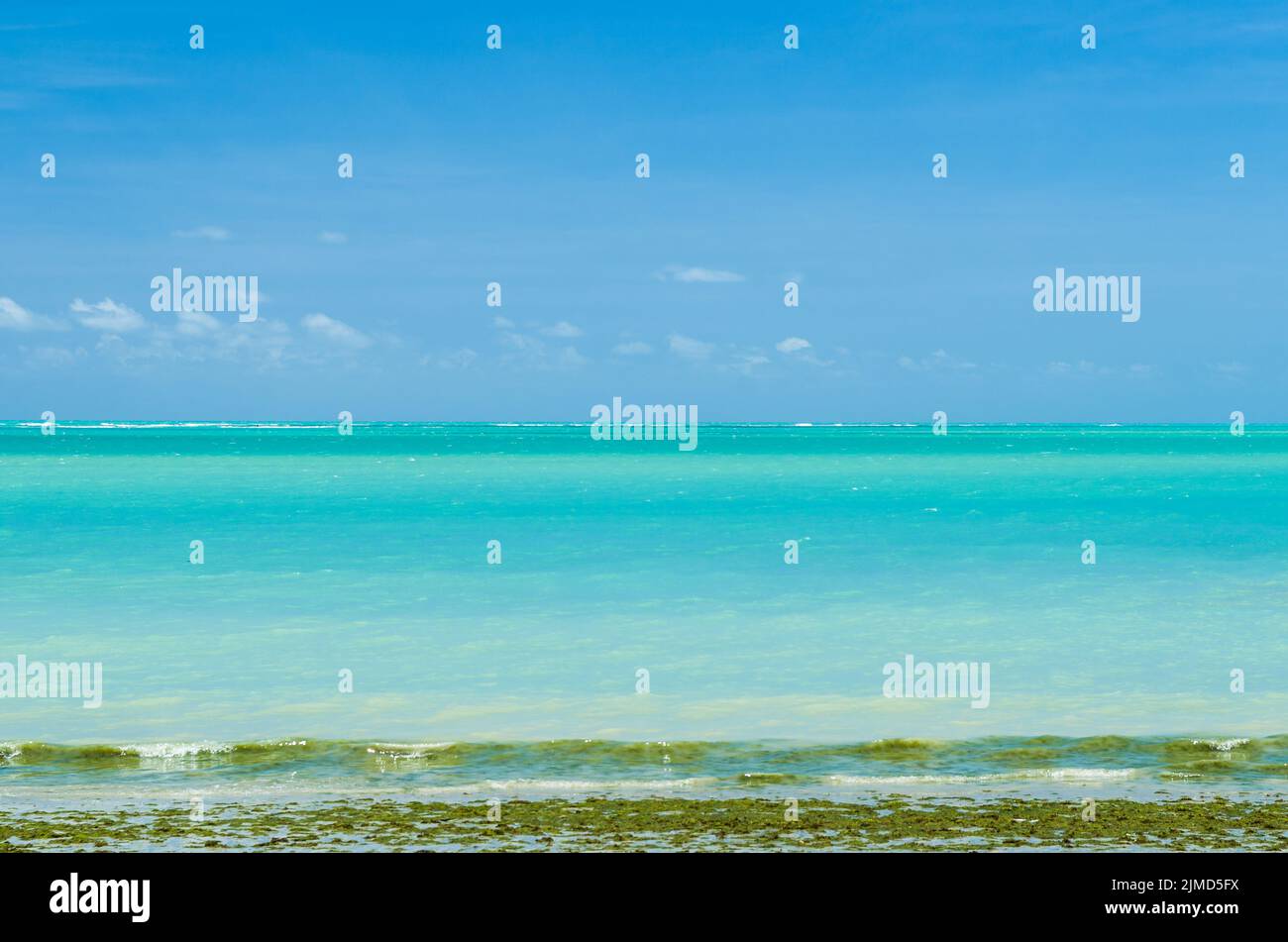 Gorgeous view of Maceio beach with its Caribbean blue waters Stock Photo