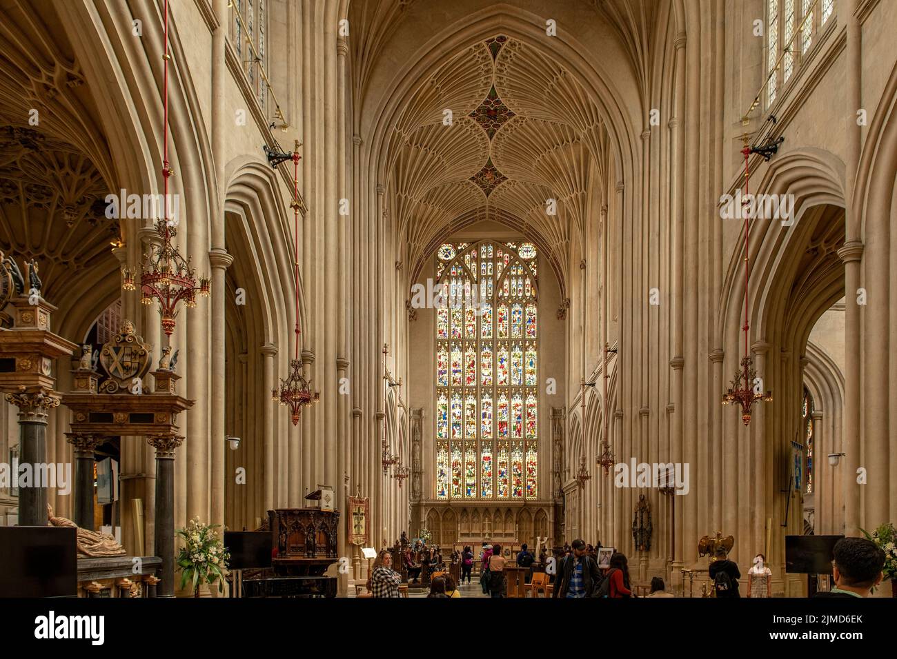 The Nave in the Abbey, Bath, Somerset, England Stock Photo - Alamy