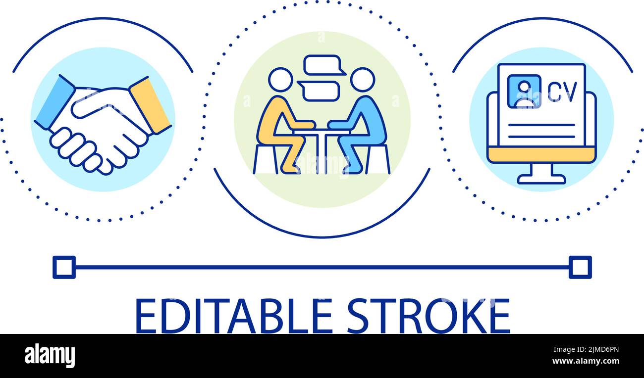 Job Interview Loop Concept Icon Stock Vector Image Art Alamy Job Interview Loop Concept Icon Stock Vector Image Art Alamy