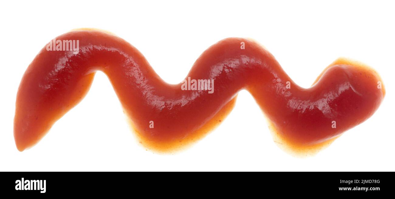 Ketchup on white Stock Photo