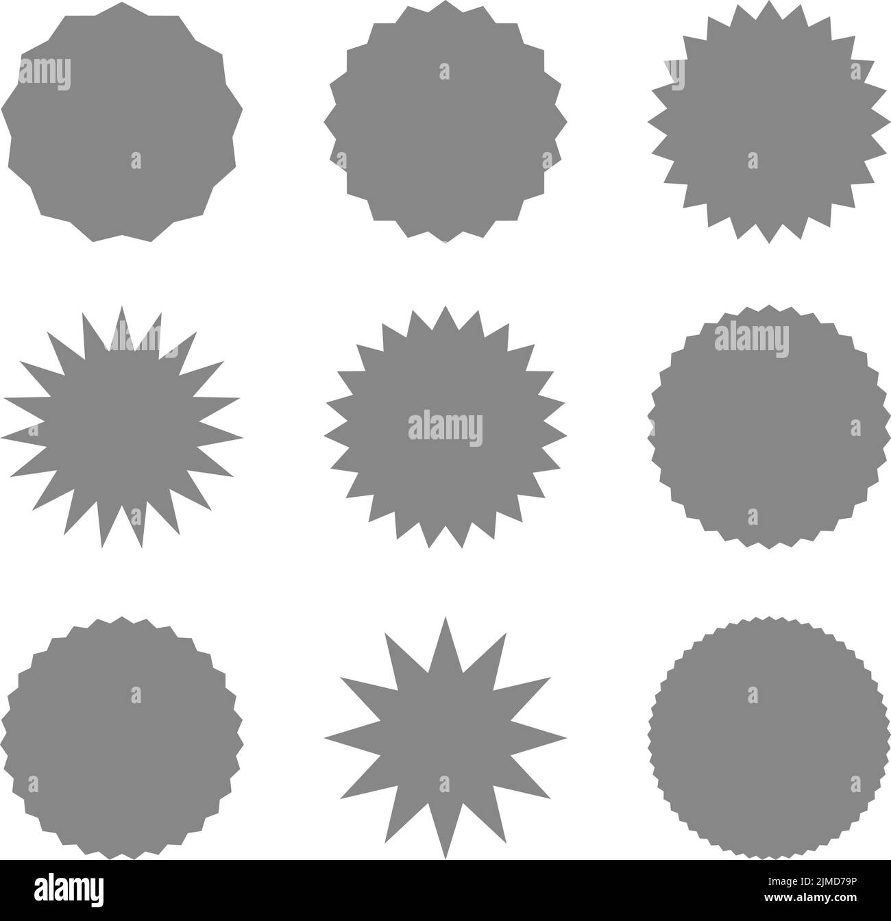 Elements for design, star shapes, sharp corners, vector Stock Vector