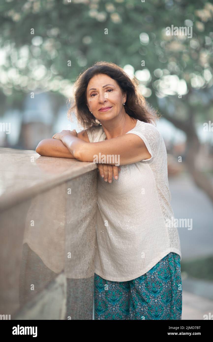 Happy older woman outdoor hi-res stock photography and images - Alamy