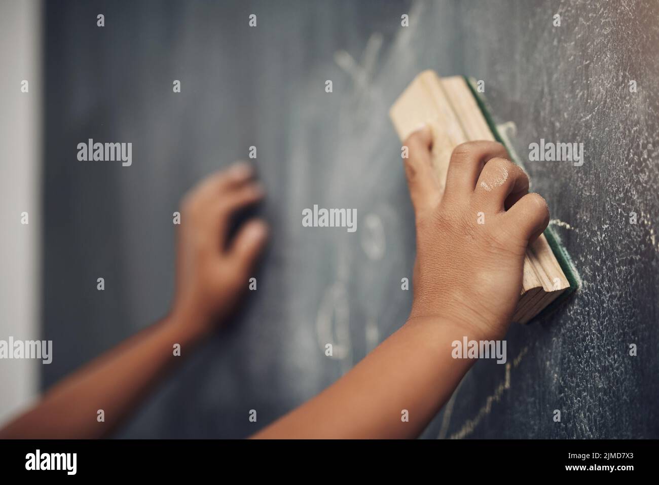 Lets try this again. an unrecognizable boy using the duster to clean a