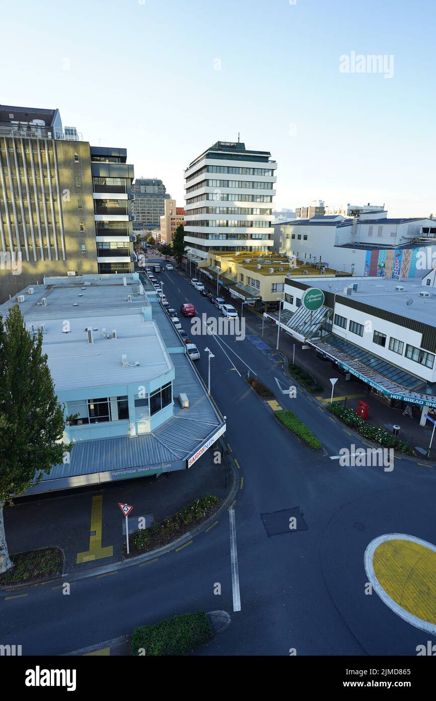 Aerial view of Hamilton CBD, New Zealand Stock Photo