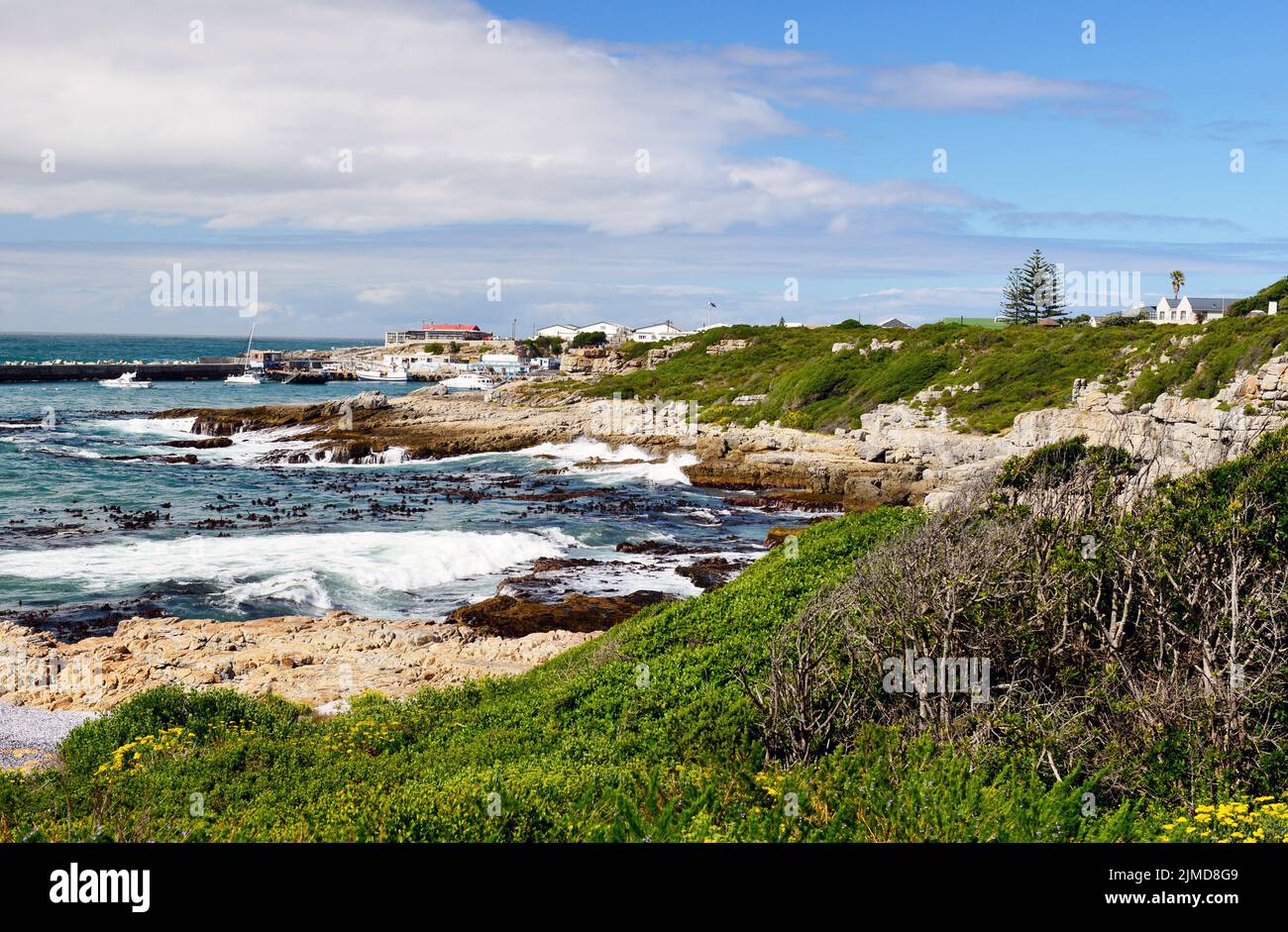 The coast of Hermanus in South Africa Stock Photo