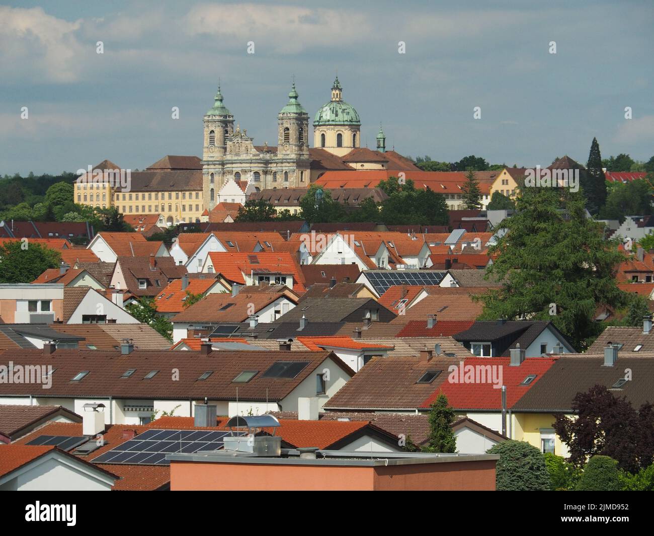 City and Basilica Weingarten (Wuerttemberg) Stock Photo