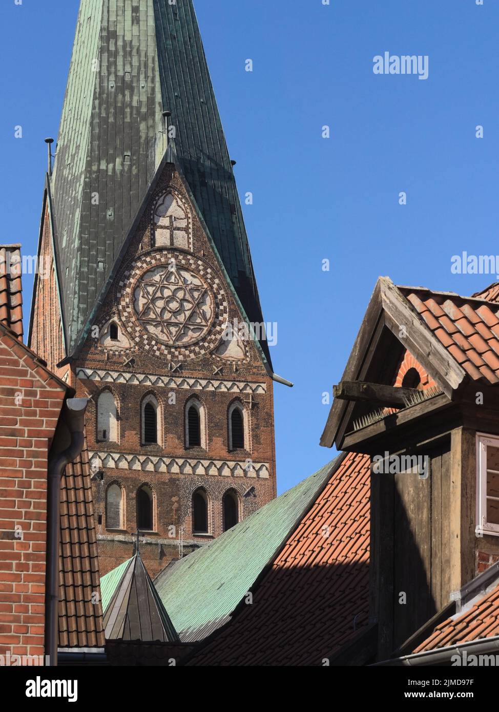 LÃ¼neburg - Tower of St John's Church, Germany Stock Photo