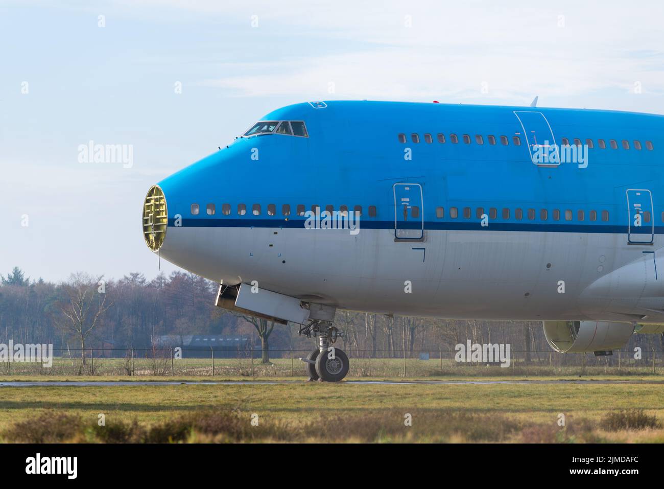 Airplane to be dismantled Stock Photo