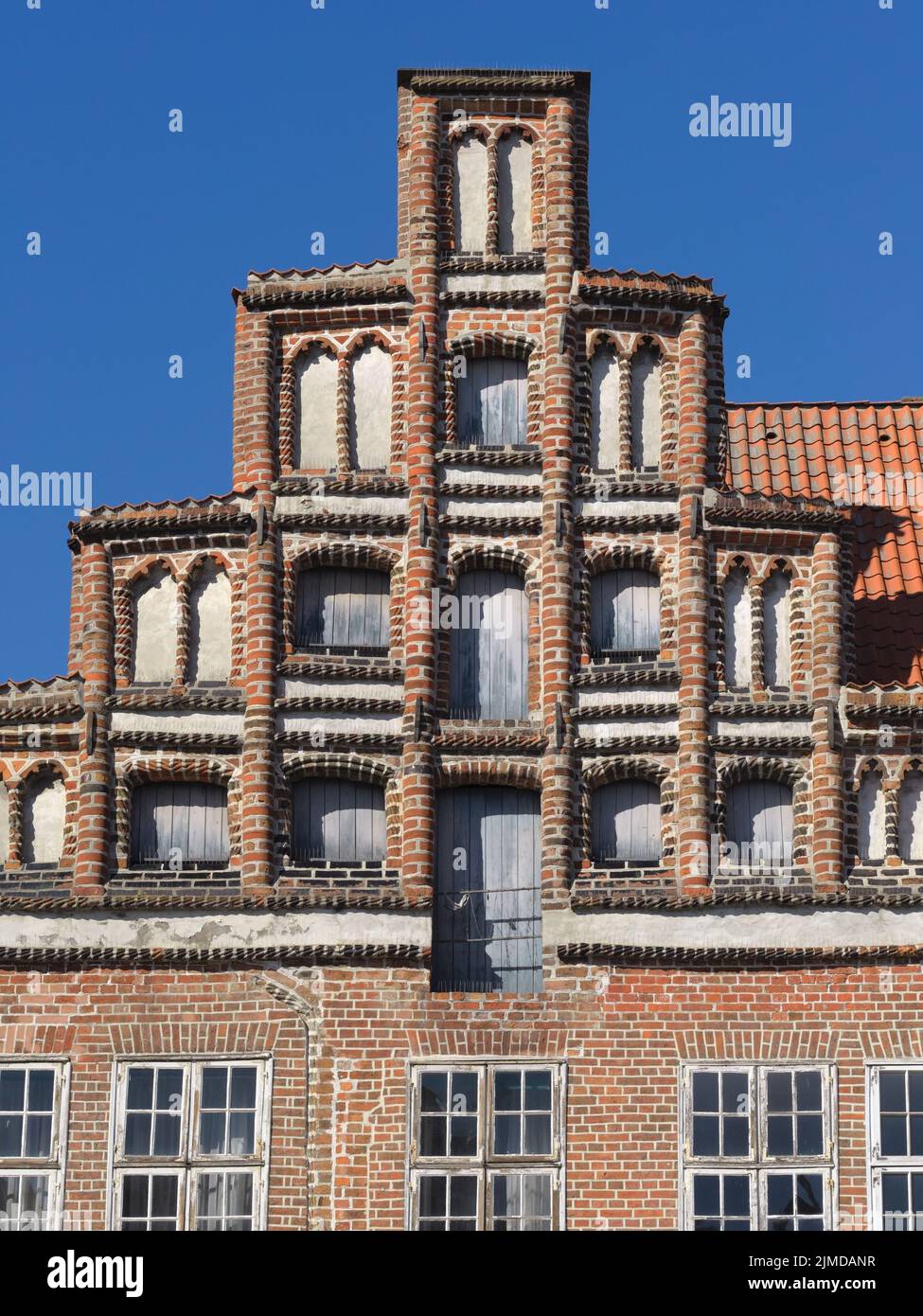LÃ¼neburg - Historical gable in the old town, Germany Stock Photo