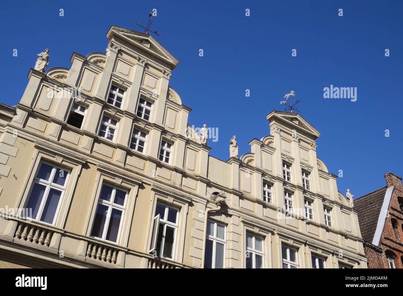 LÃ¼neburg - Classicist old town houses, Germany Stock Photo