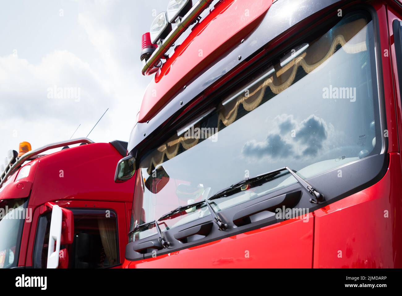 Windshield of a truck Stock Photo Alamy