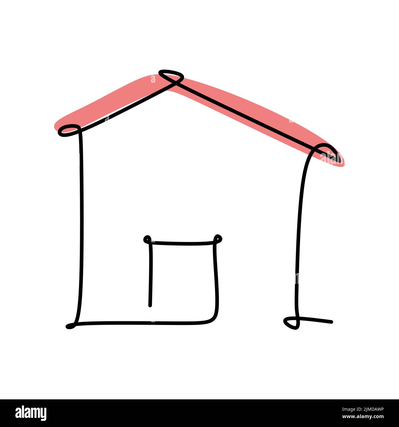 Single line drawing house hi-res stock photography and images - Page 2 -  Alamy