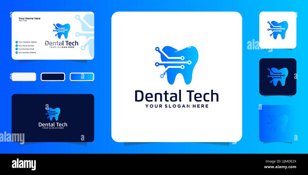 A vector dental logo with tooth design inspiration with square frames