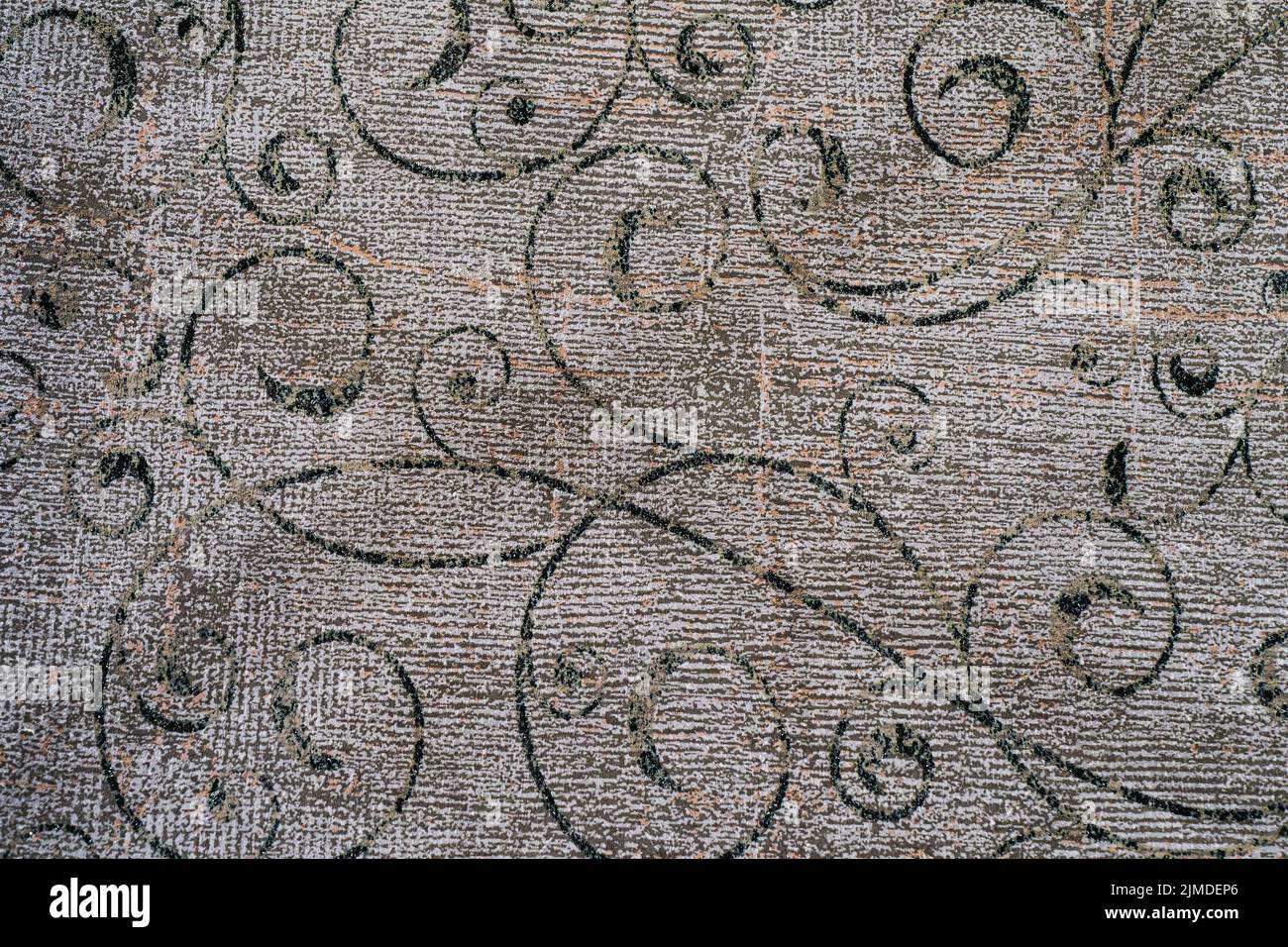 Fabric Vintage Wallpaper Background Texture with Repeat Pattern Stock Photo