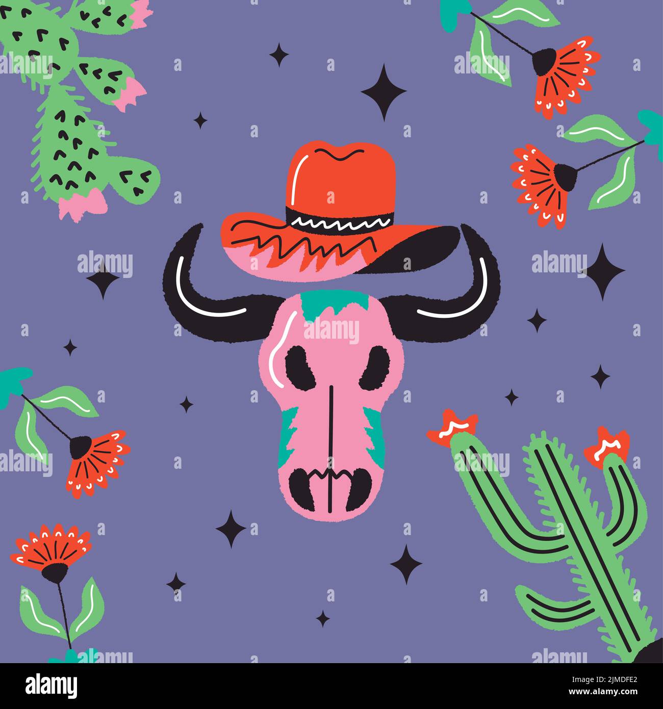 five wild west doodle set icons Stock Vector Image & Art - Alamy