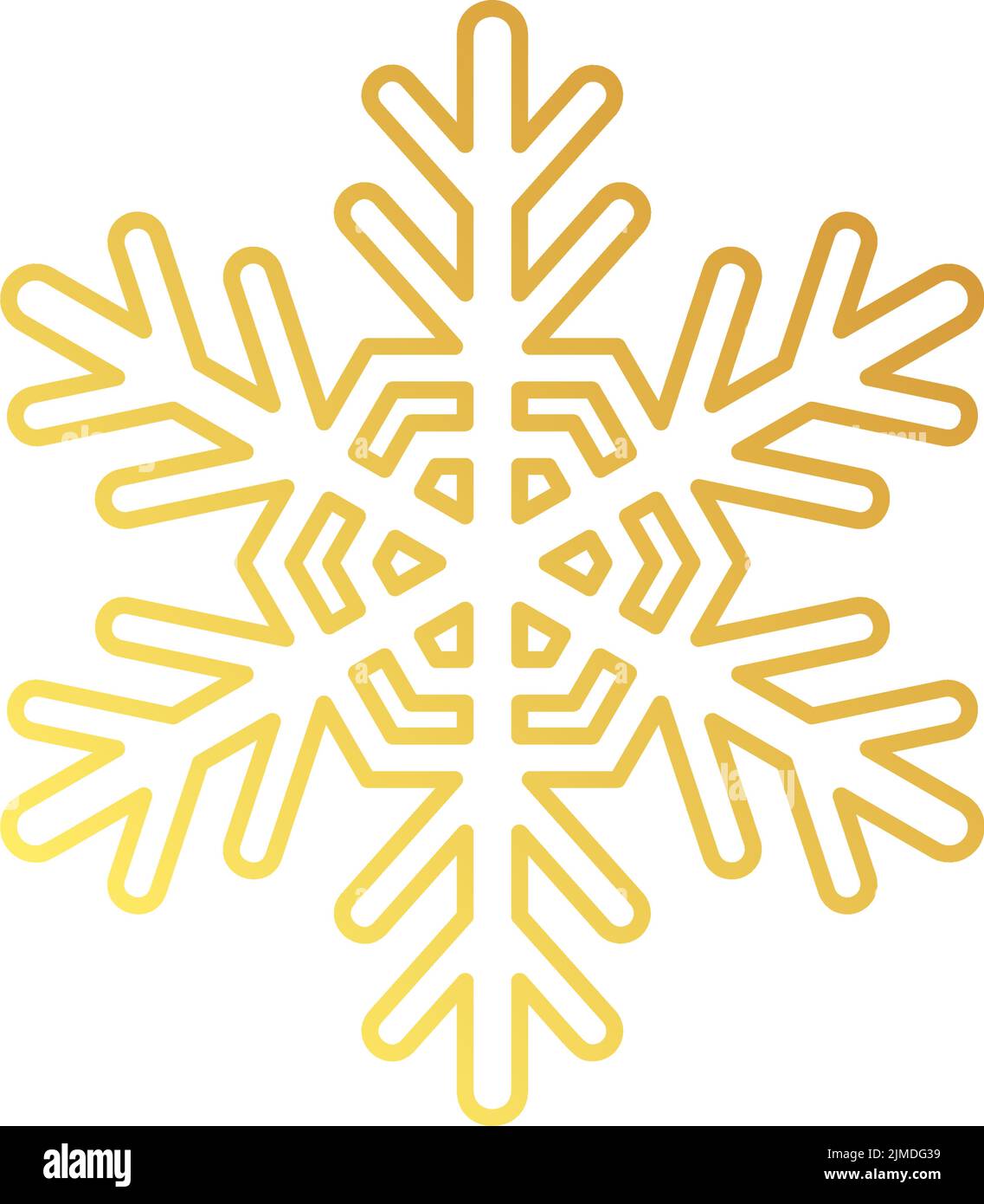 Golden snowflake icon. Foil snow flake stencil blueprint Stock Vector ...
