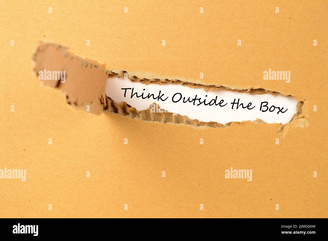 Think Outside The Box Stock Photo