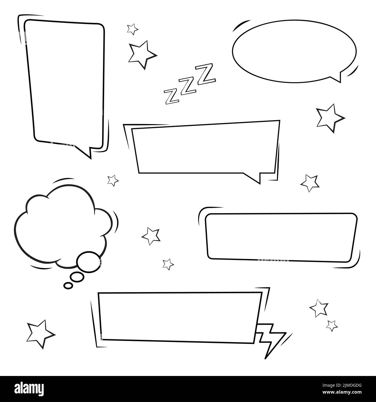 Vector set of sketch speech bubbles Stock Vector Image & Art - Alamy