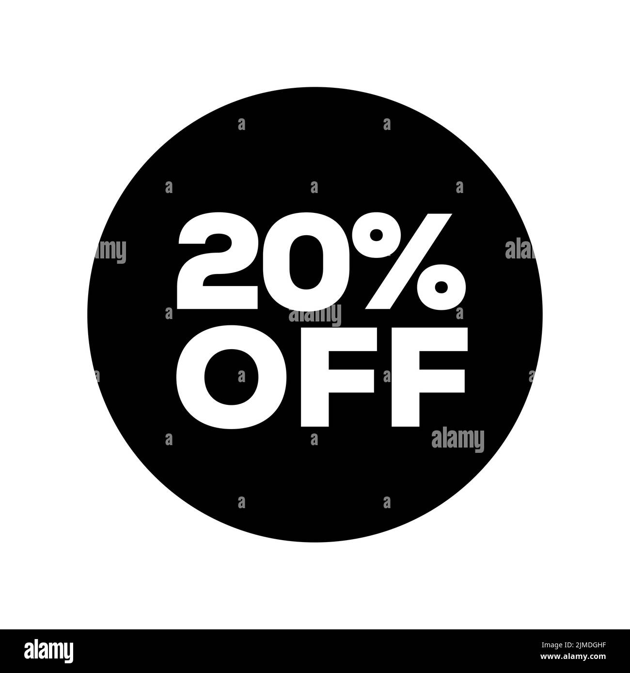 a-vector-of-a-logo-with-20-percent-off-sign-for-sale-on-the-black-circle-isolated-on-the-white