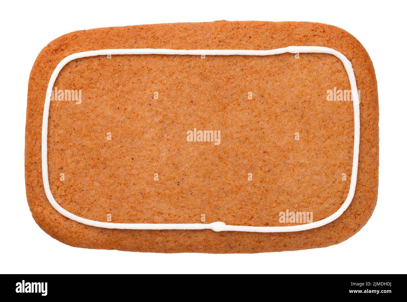 Gingerbread Cookie In Shape Of Rectangle Stock Photo