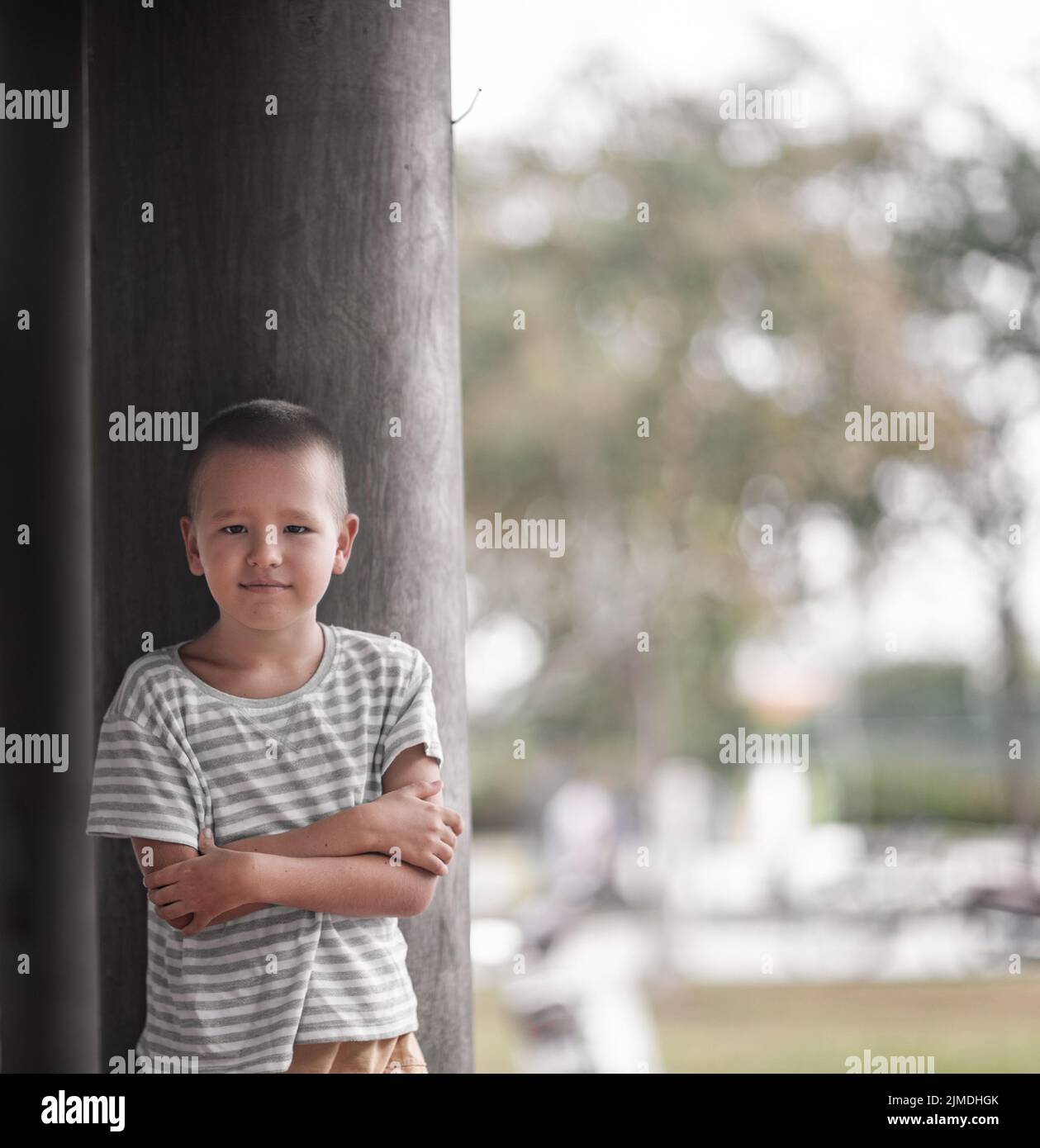 Outdoor portrait of a little boy Stock Photo - Alamy