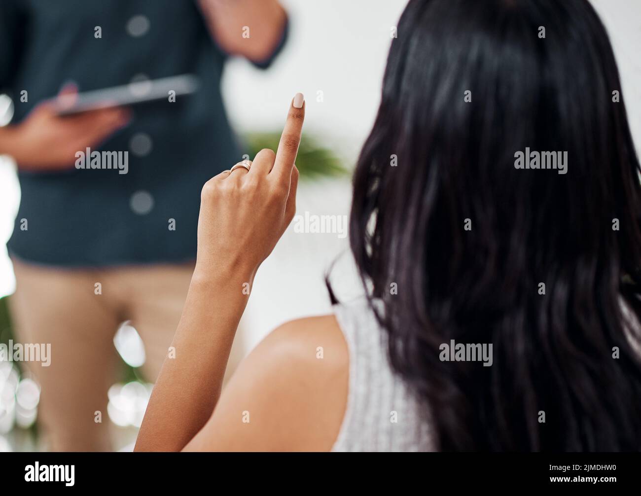 Person Rwising Hand People raising hand office behind hi-res stock photography and images ...
