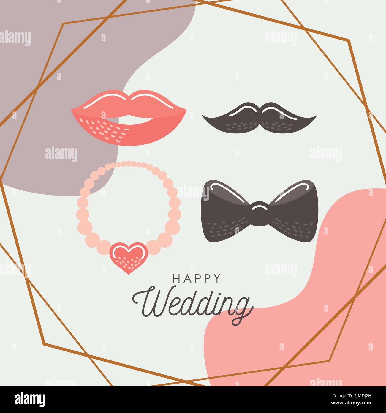 wedding poster with four icons Stock Vector Image & Art - Alamy
