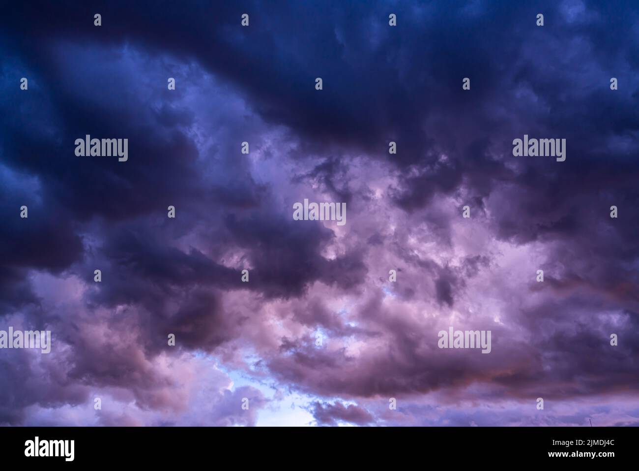 Dark clouds in the sky before thunderstorm. Stock Photo