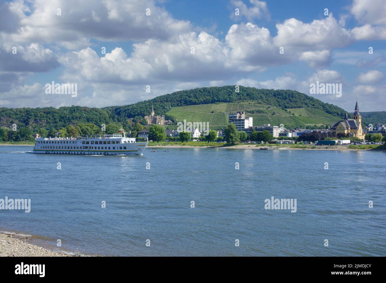 Bad Hoenningen,Rhine River,Rhineland-Palatinate,Germany Stock Photo