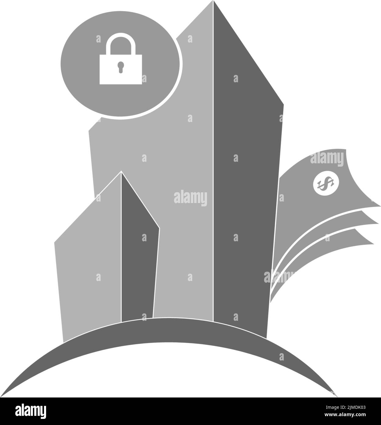 financial center logo design vector illustration icon Stock Vector ...