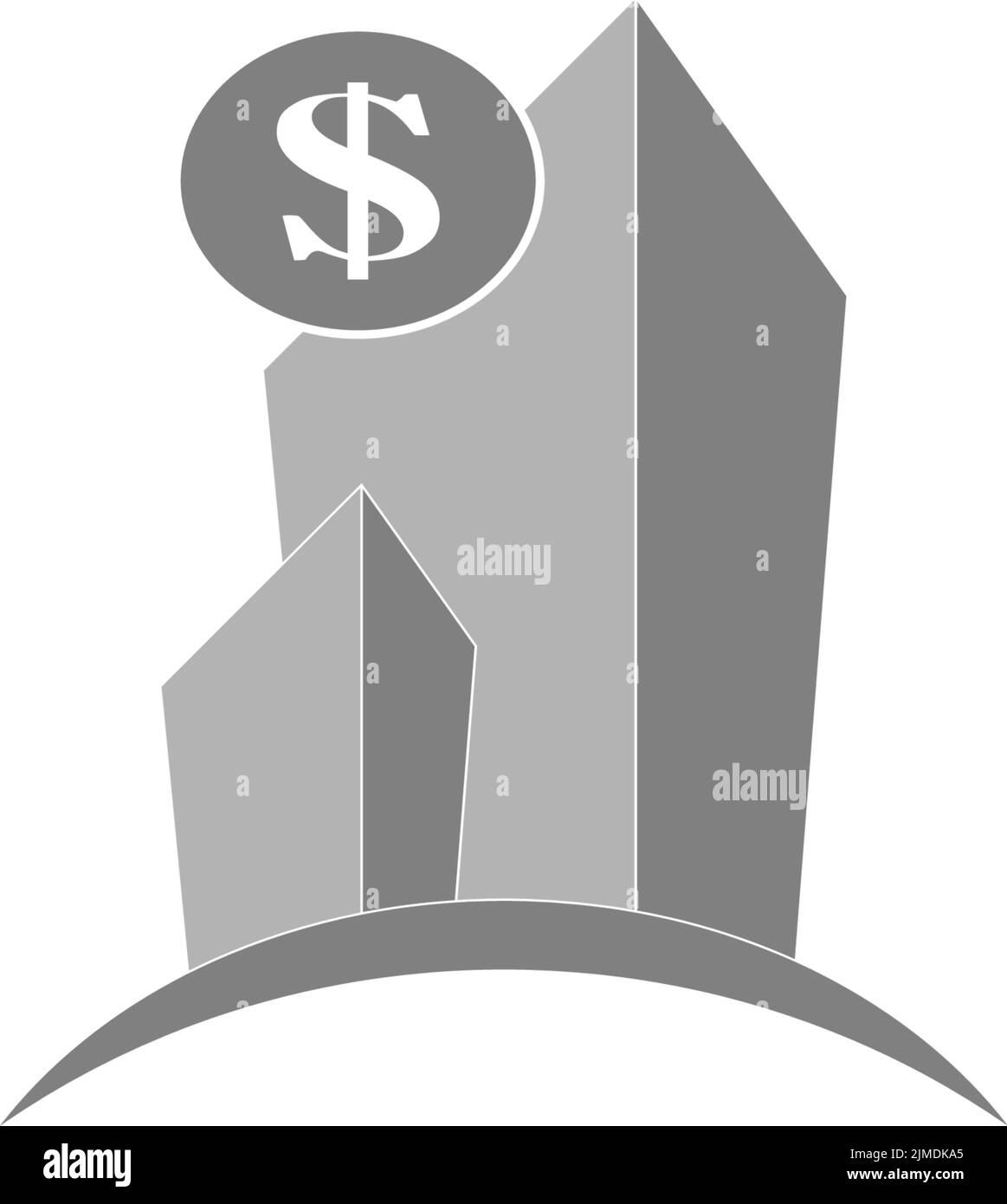 financial center logo design vector illustration icon Stock Vector ...