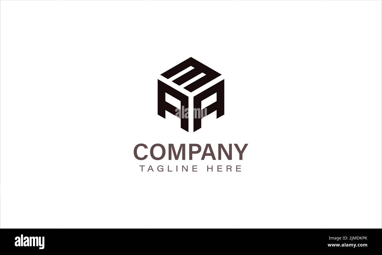 Letter MAA Logo, Three Letter Logo, Alphabet M A A Hexagon Shape Vector Icon Template Stock Vector