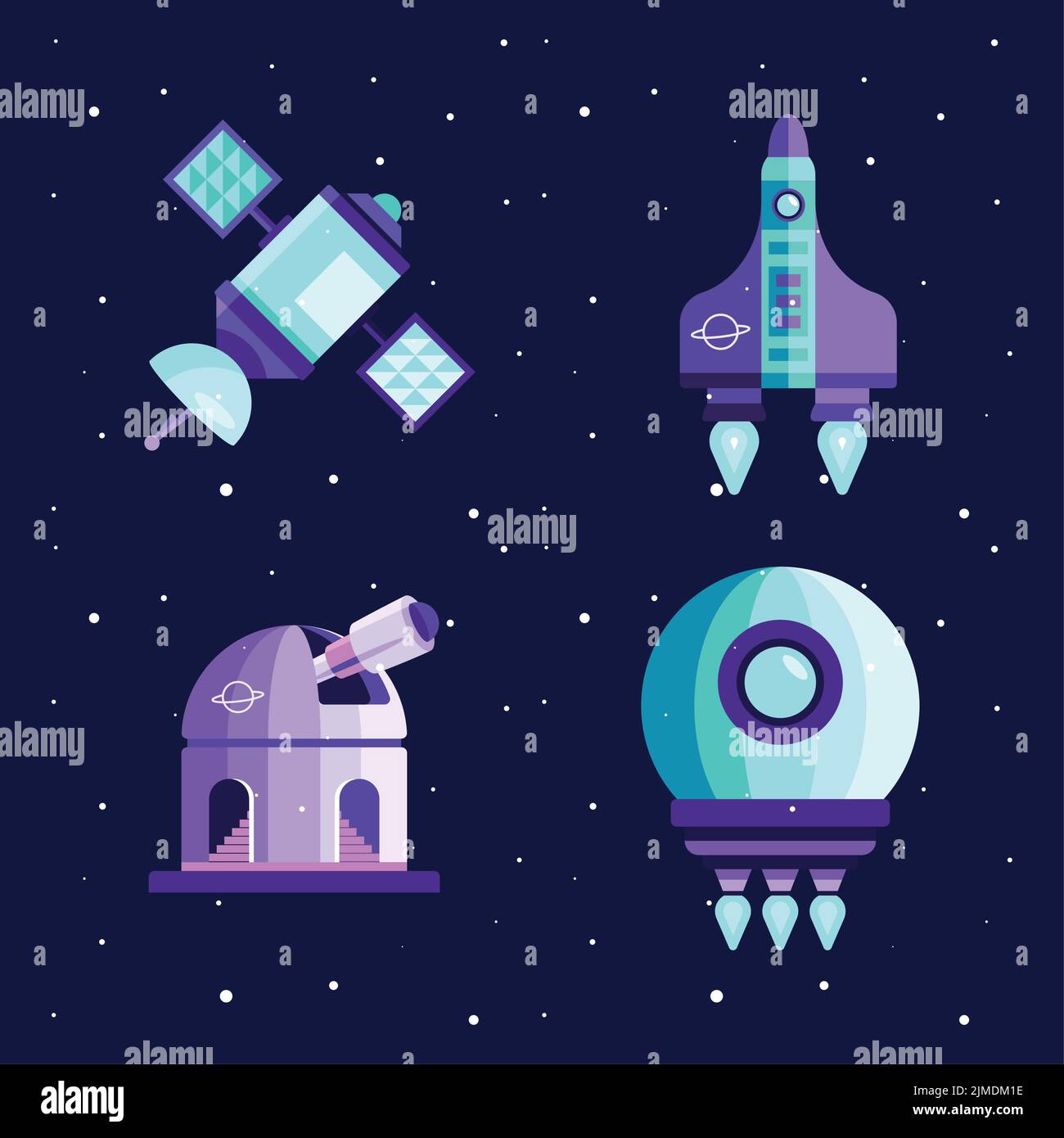 four space outer set icons Stock Vector Image & Art - Alamy