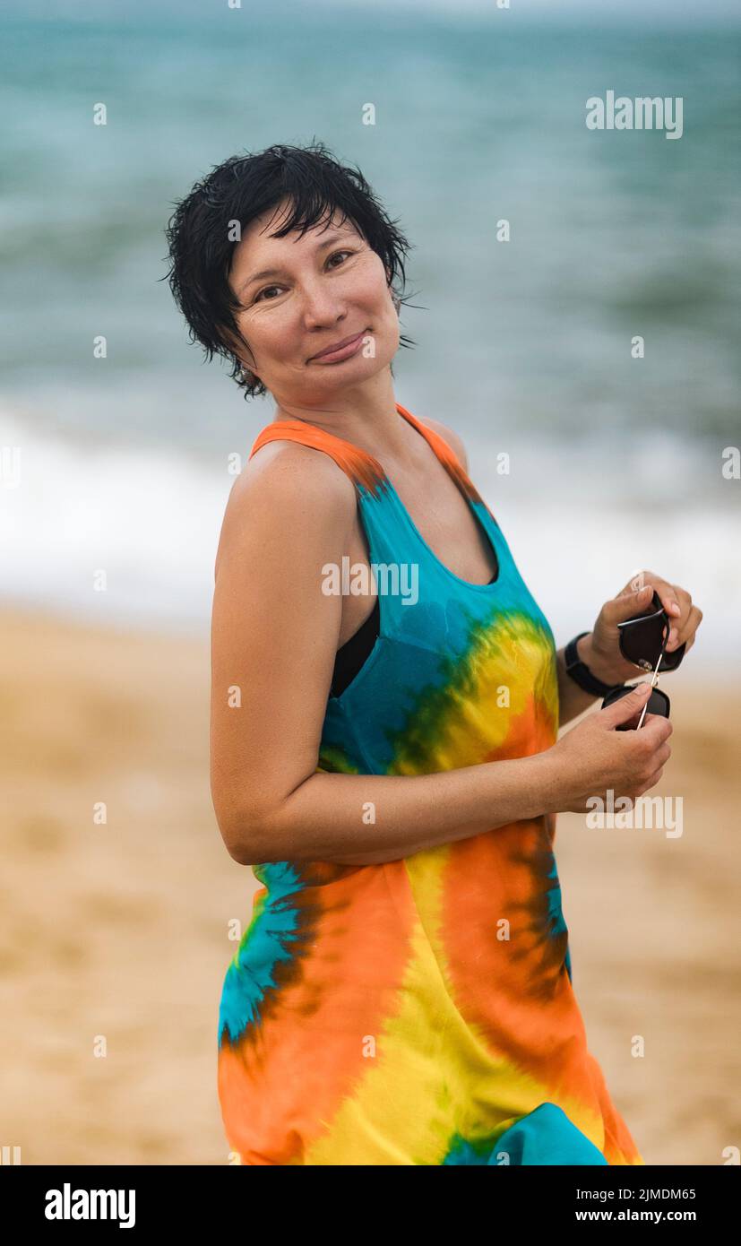 Happy older woman outdoor hi-res stock photography and images - Alamy