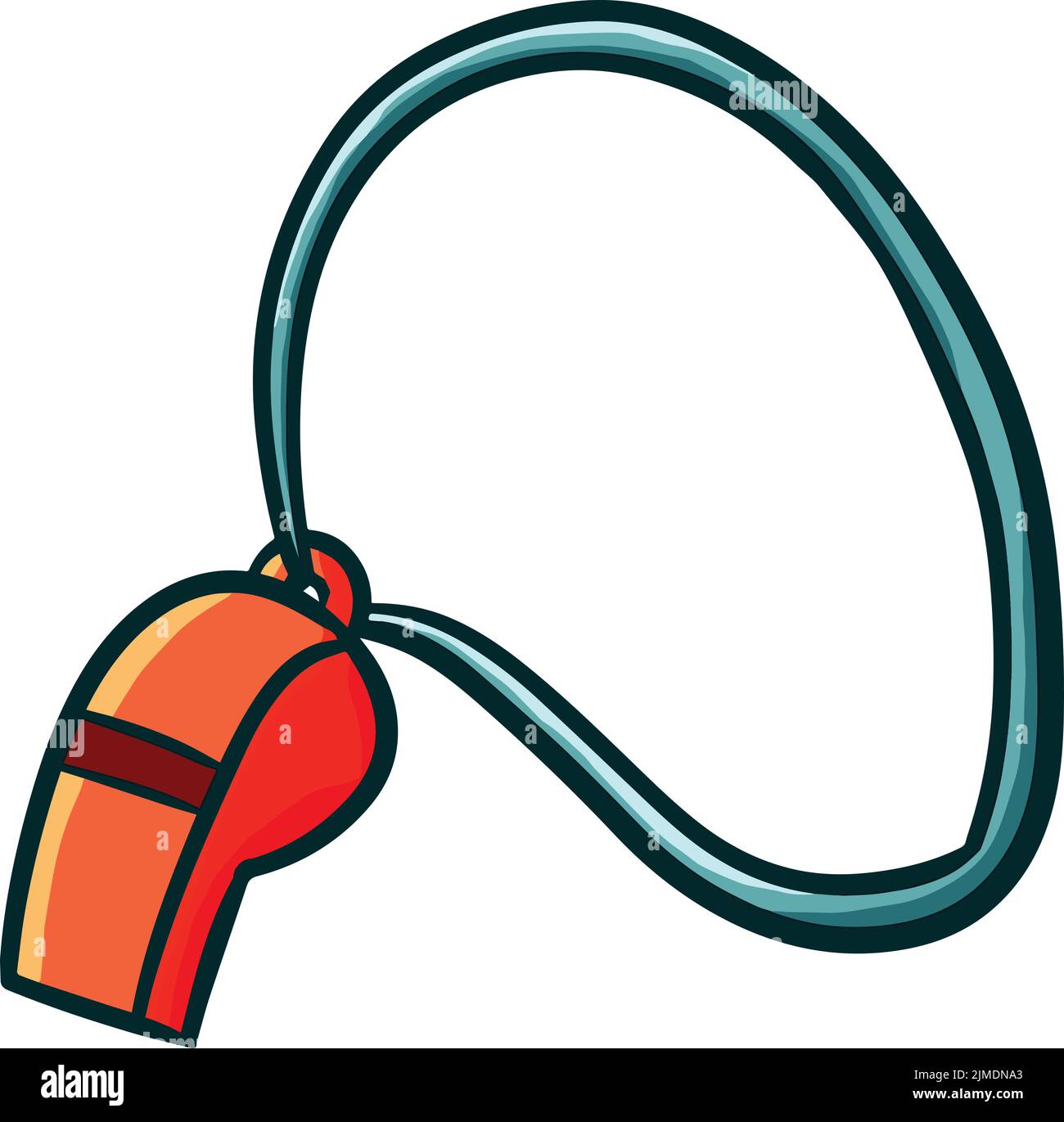 A vector of a red Whistle with a white background Stock Vector Image