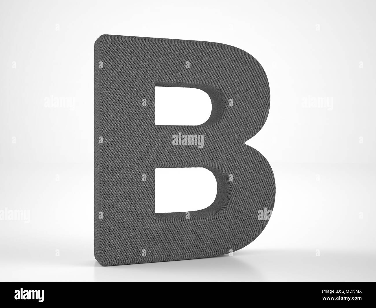 Knitted Letter B On A White Background. 3d Illustration Stock Photo - Alamy