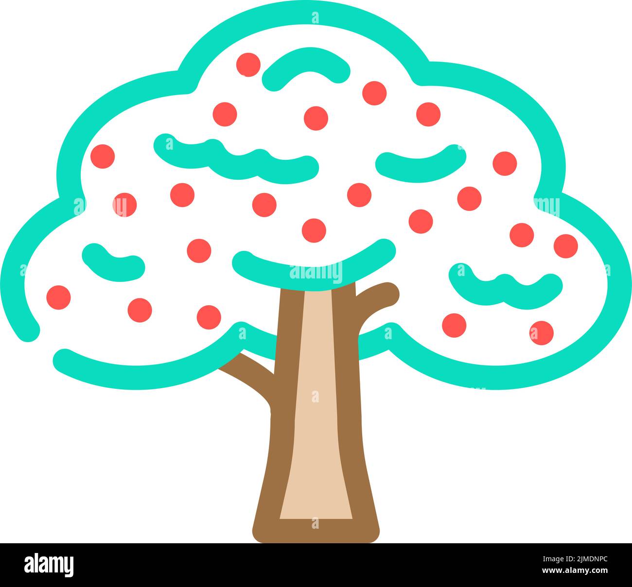 tree apple color icon vector illustration Stock Vector Image & Art - Alamy