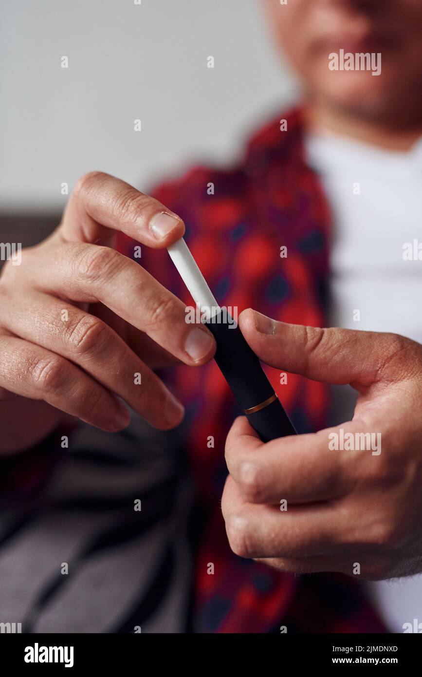 Concept of smoking electronic cigarettes Stock