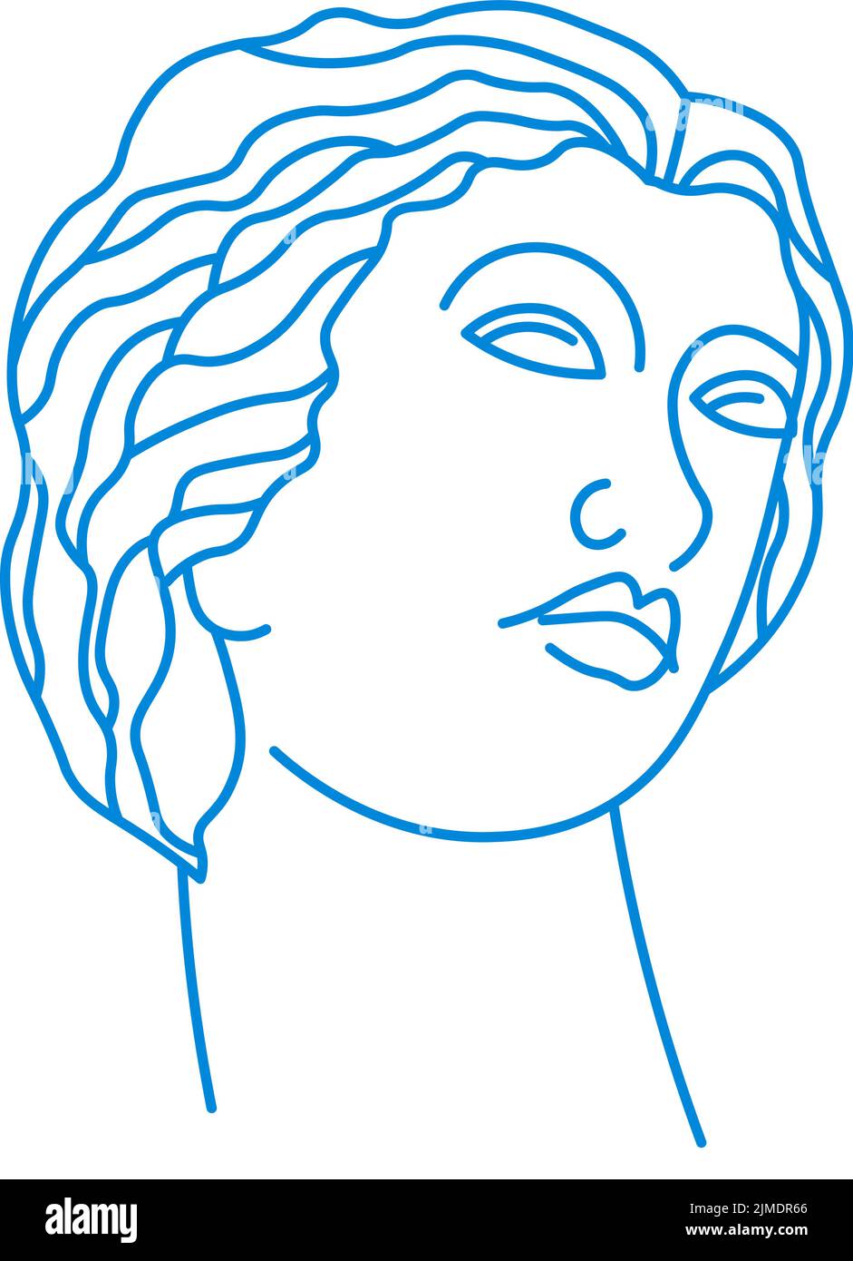 Antique statue portrait, bust of women classic art Stock Vector Image ...