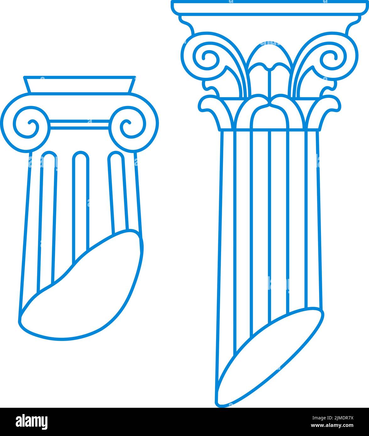 Antique column, architecture of ancient Greece Stock Vector